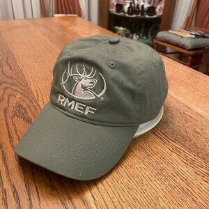 RMEF Rocky Mountain Elk Foundation Gray Olive Snapback Baseball Hat Cap